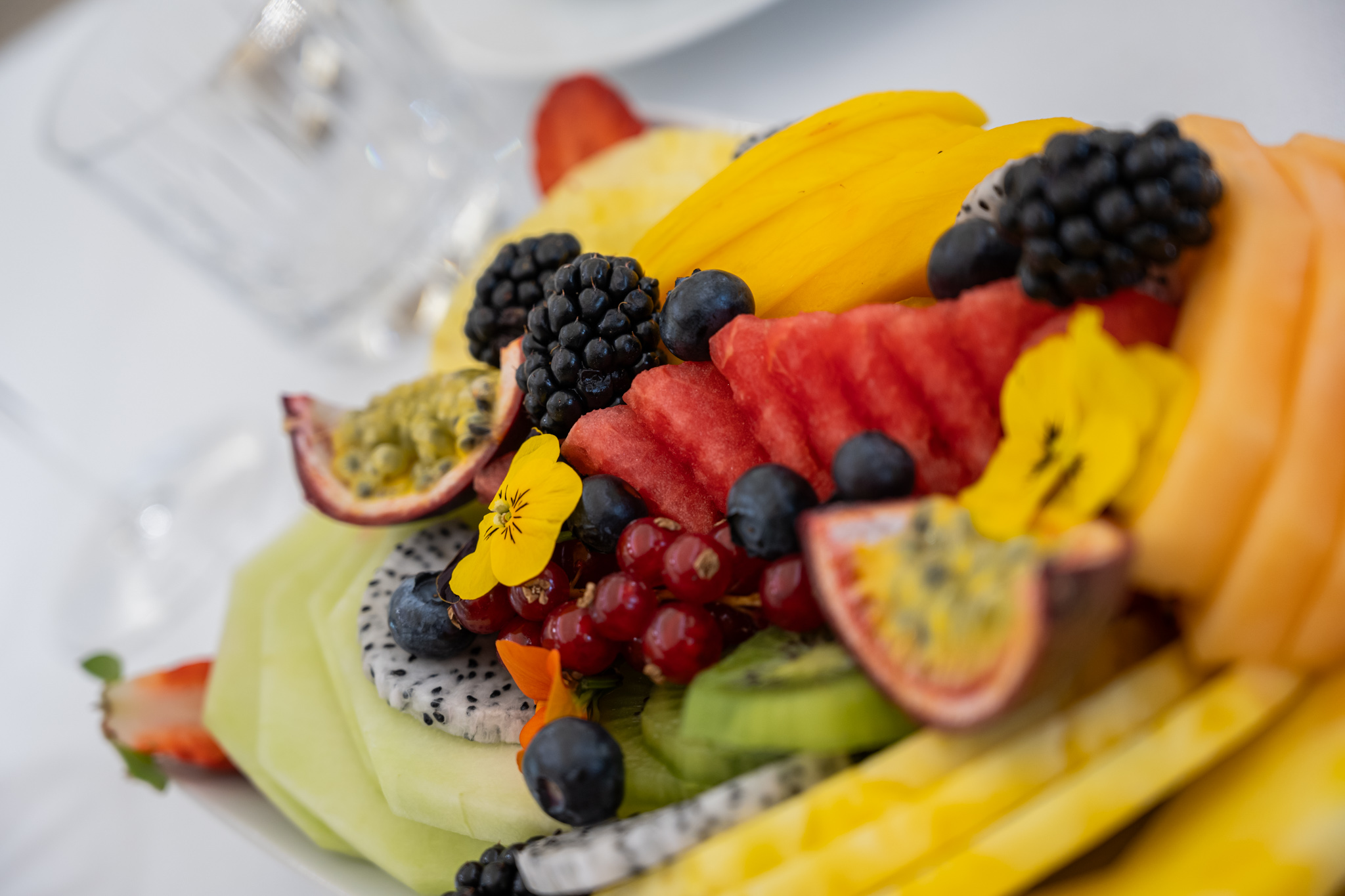 Photo of food on a Falcon 7x G-SPTX